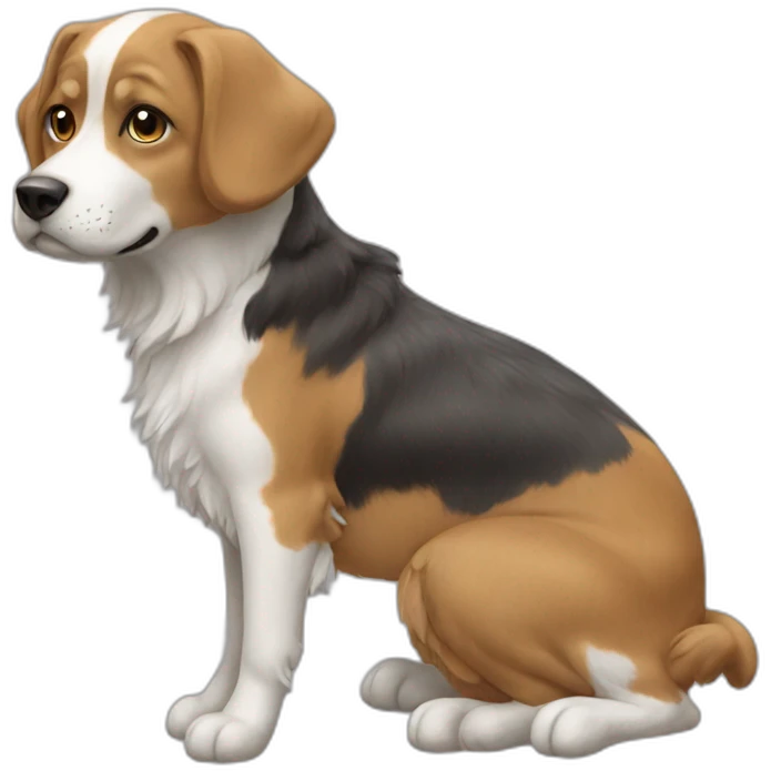 Chat sur chien emoji