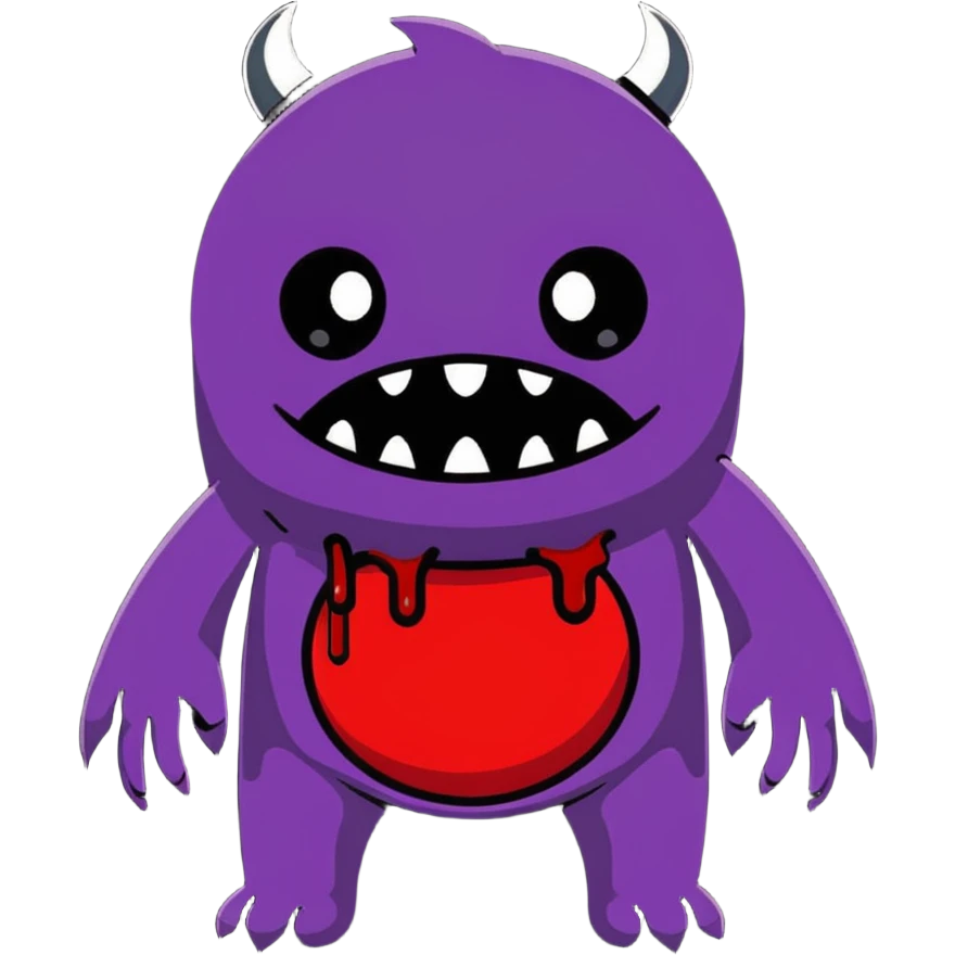 shapeshifting bloody monster made of blood emoji