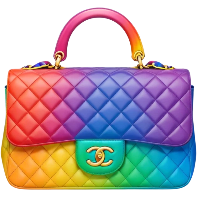 chanel rainbow bag emoji