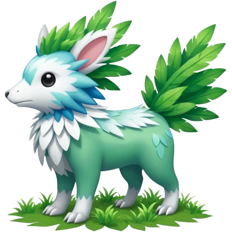 Virizion-Trico-Amaura-Shaymin-hybrid-creature (full body) emoji