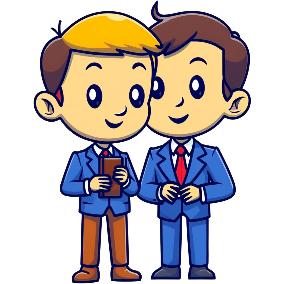 cartoon sticker of a news anchor with a long Pinocchio nose symbolizing fake news emoji