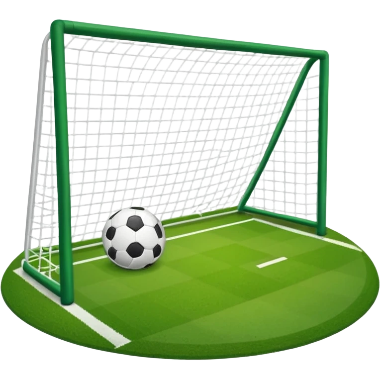 Haz una porteria de futbol y rodea el poste emoji