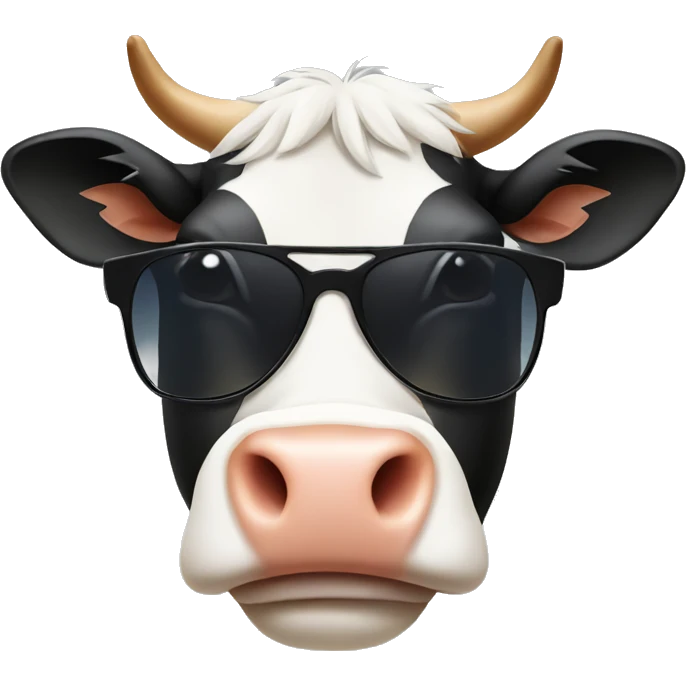 Cow wearing sunglasses  emoji