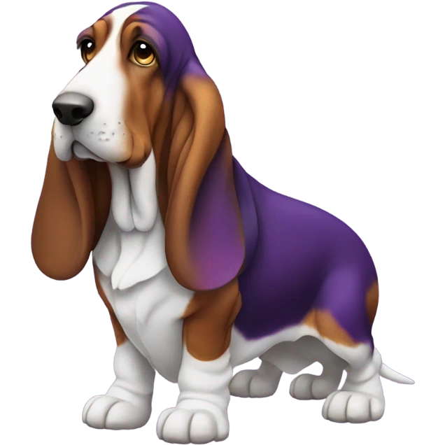 Purple basset hound emoji