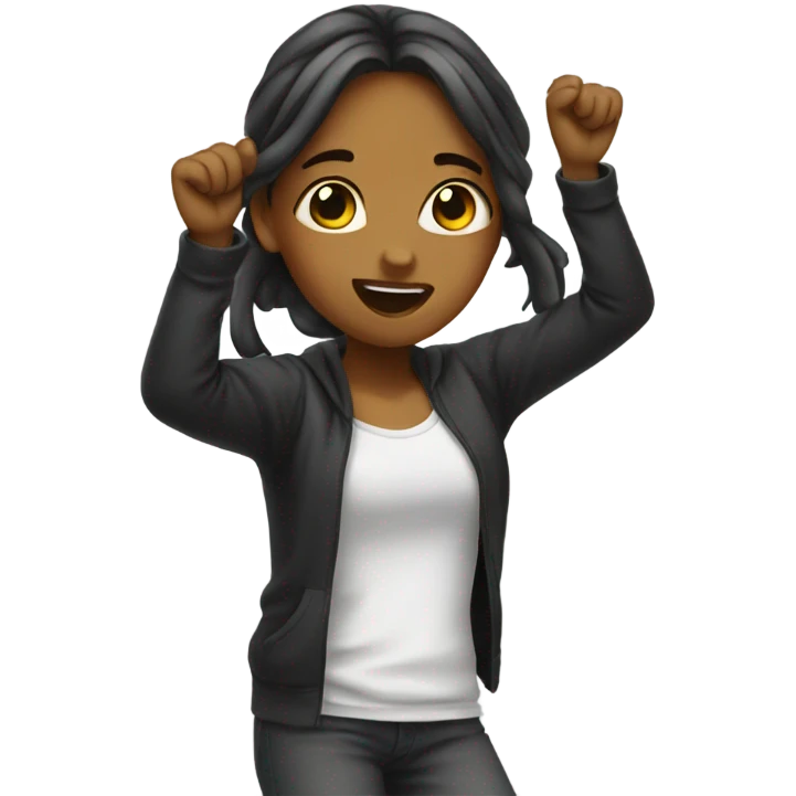 Girl emoji making dab emoji