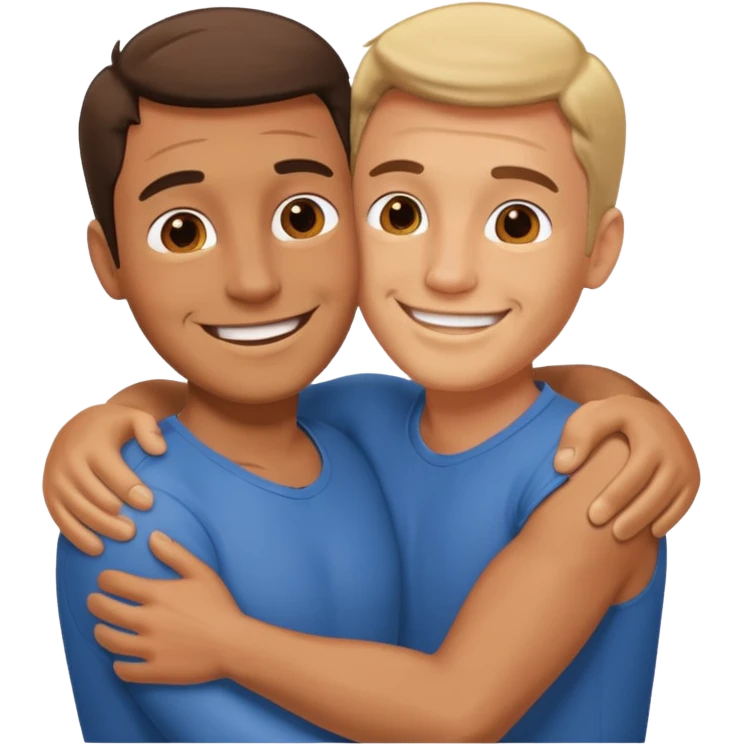 two men hugging emoji