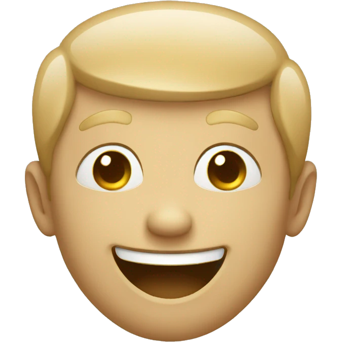 Beige happy face emoji