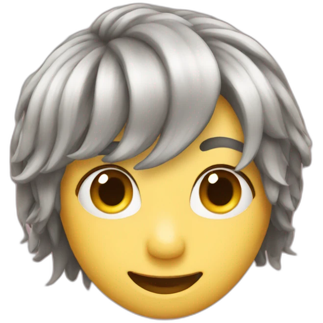 Wig flying emoji