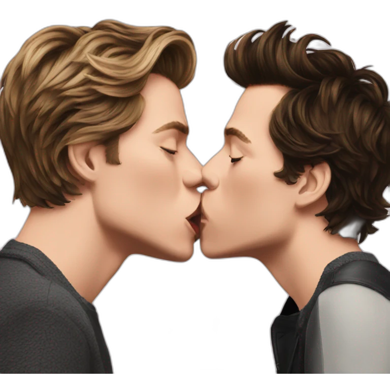merkel kissing Harry Styles emoji