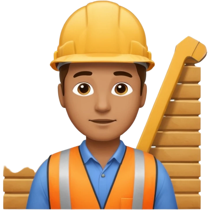 man working in construction emoji