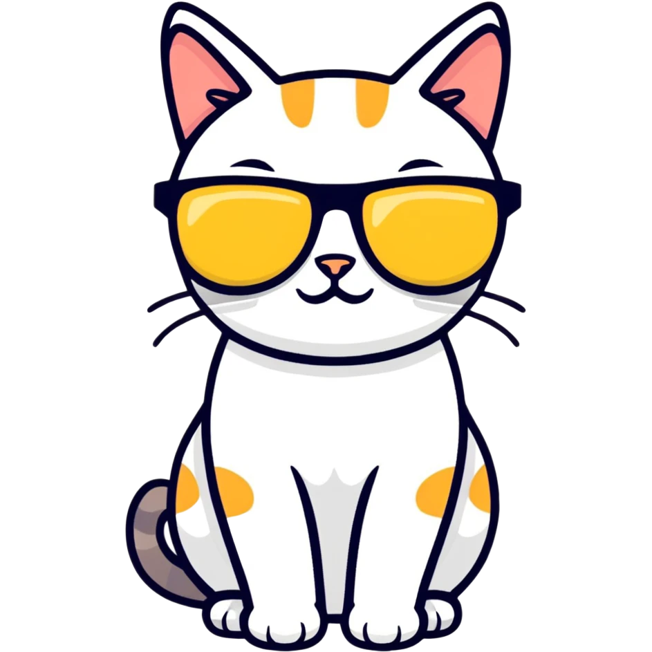 Cat with sunglasses emoji