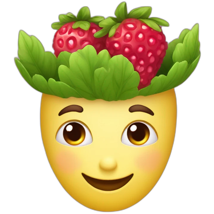 Fraise framboise myrtille emoji