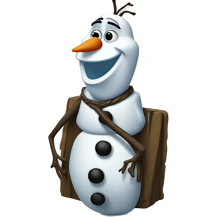 Olaf of frozen  emoji