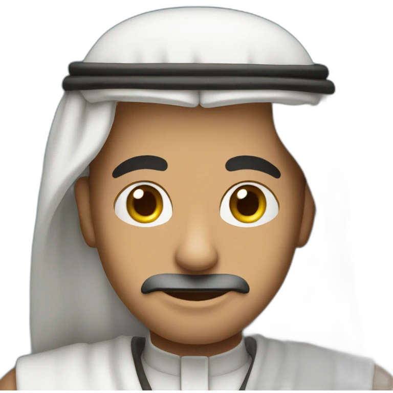 a man from saudi arabia, with a sky background emoji
