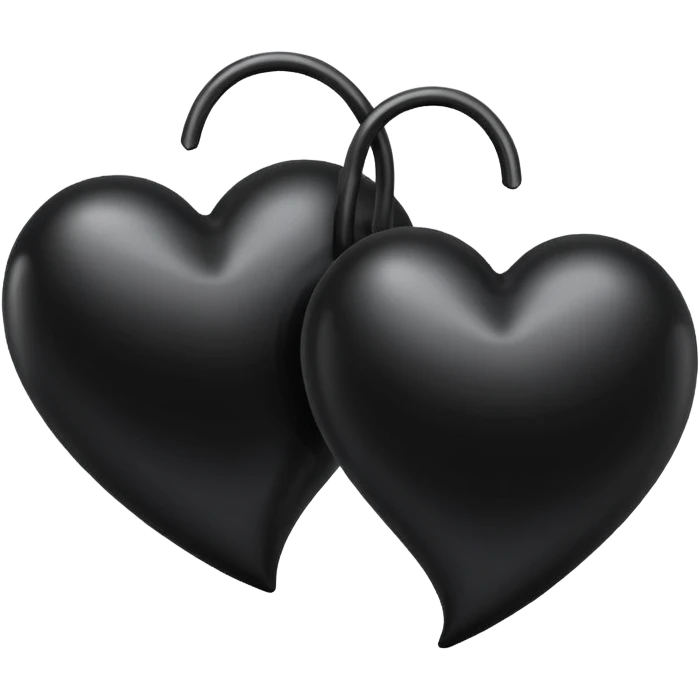 İki siyah kalp Birleşik emoji