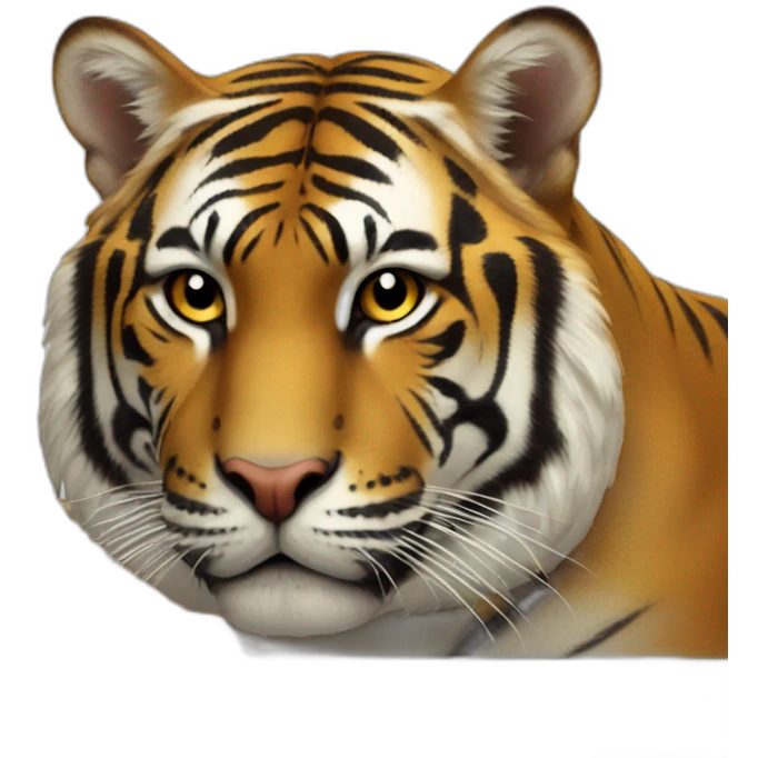 Chat sur tigre emoji