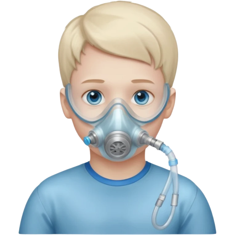 boy with oxygen mask for sea emoji