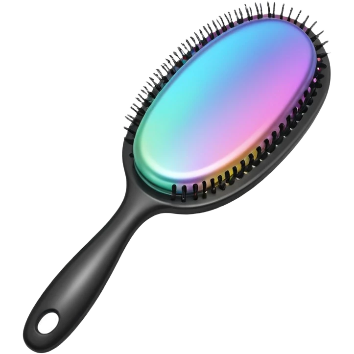 Iridescent hairbrush emoji