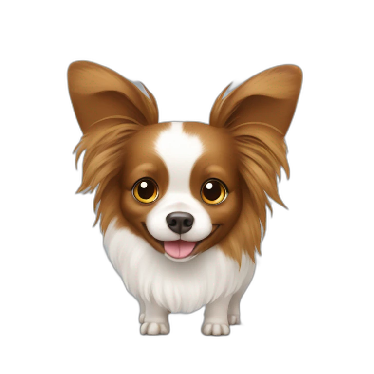 Papillon sur un cochon emoji