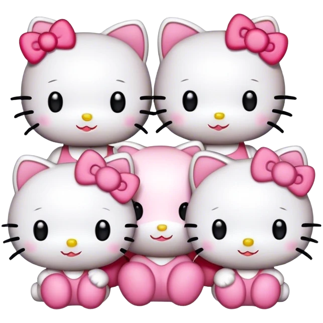 Hello kitty with her friends emoji