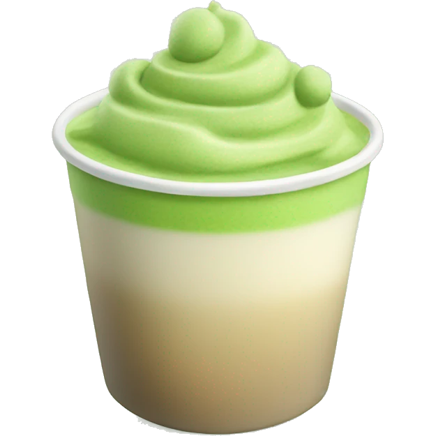 Matcha latte boba tea emoji