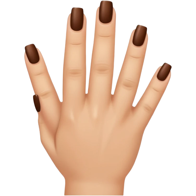 brown nails on a hand emoji