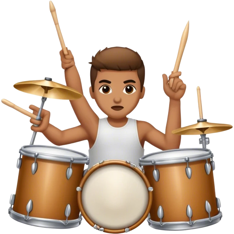 Drummer dodging a bullet emoji