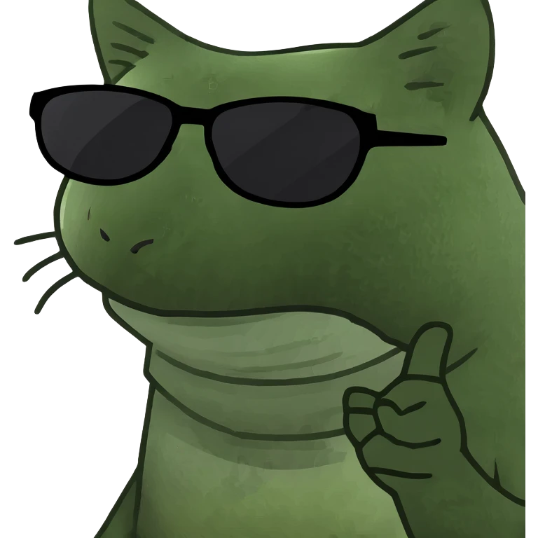 Cat with sunglasses emoji