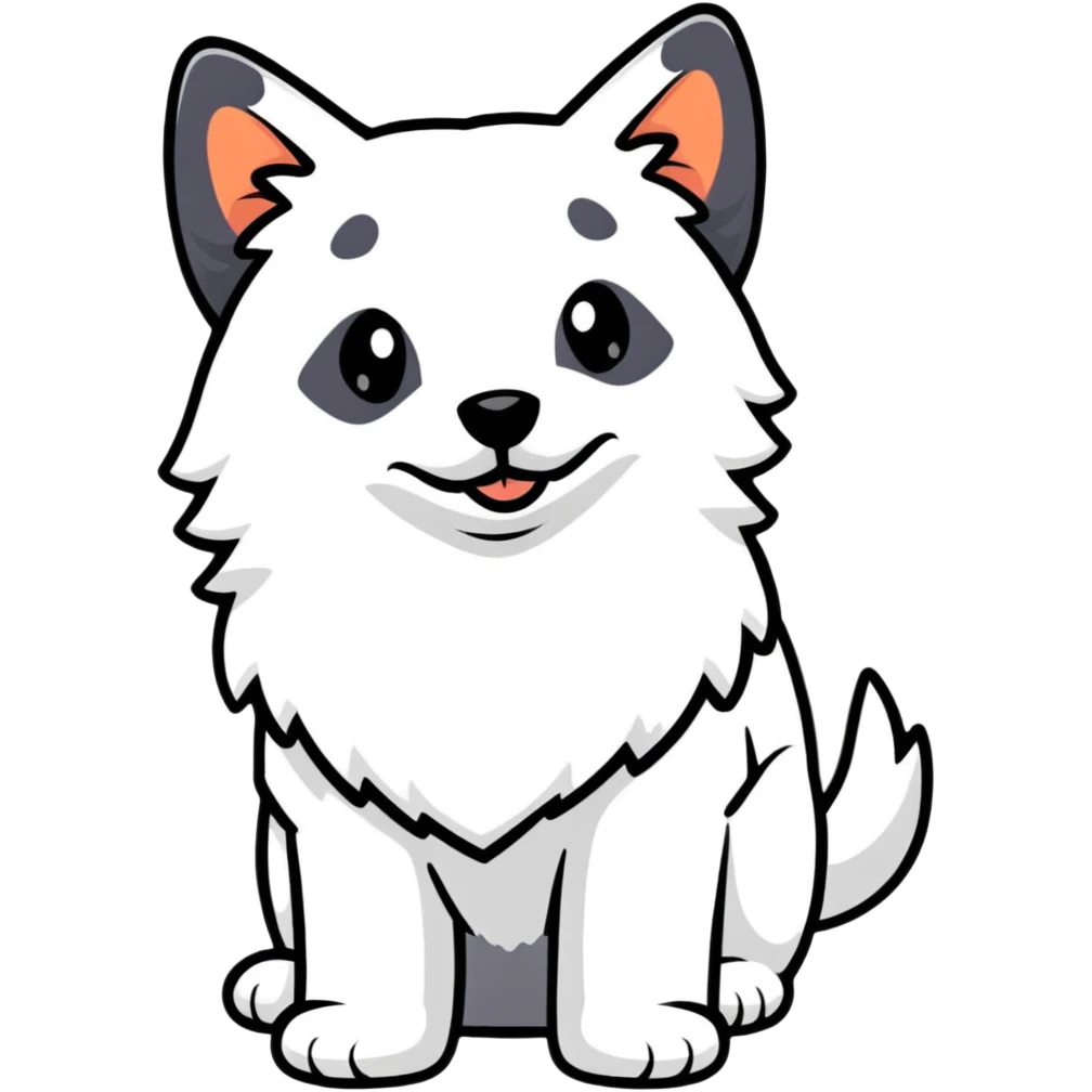 Winter dog emoji