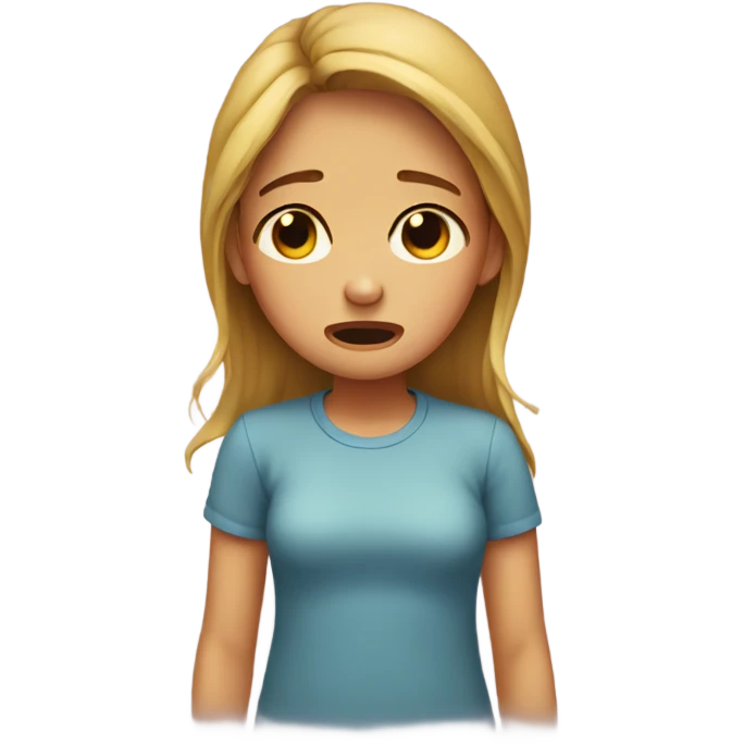 a girl crying emoji