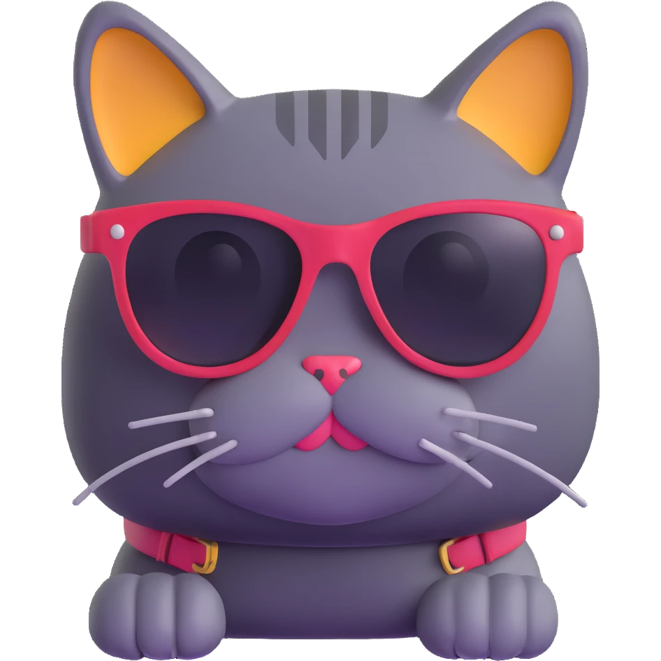 cat wearing sunglasses emoji