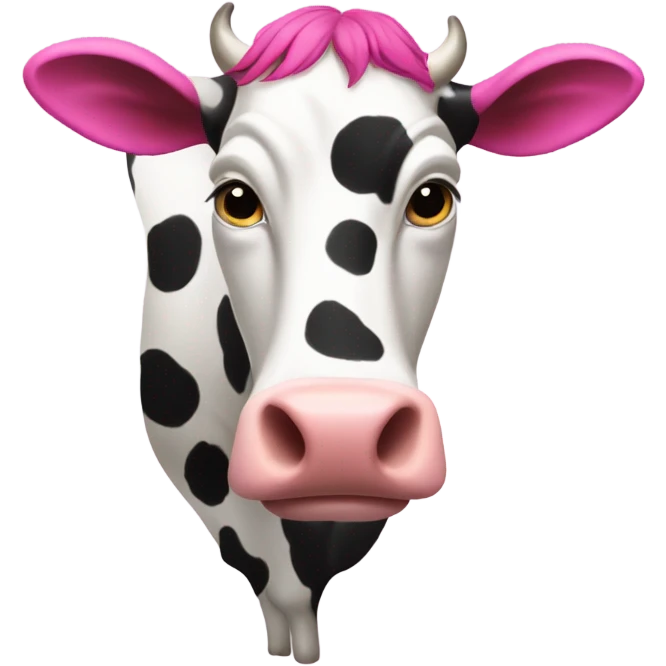 Pink cow emoji