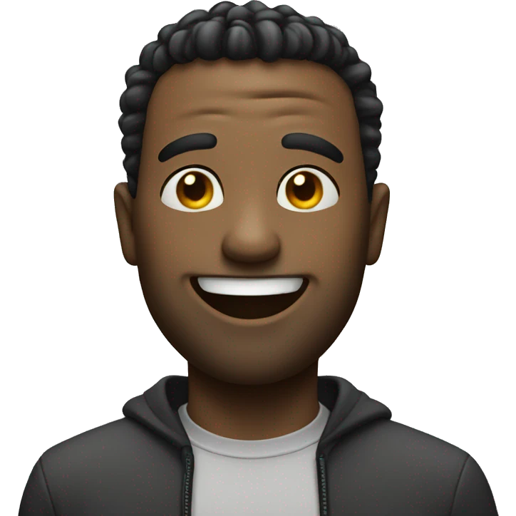 Weird guy with a weird smile  emoji