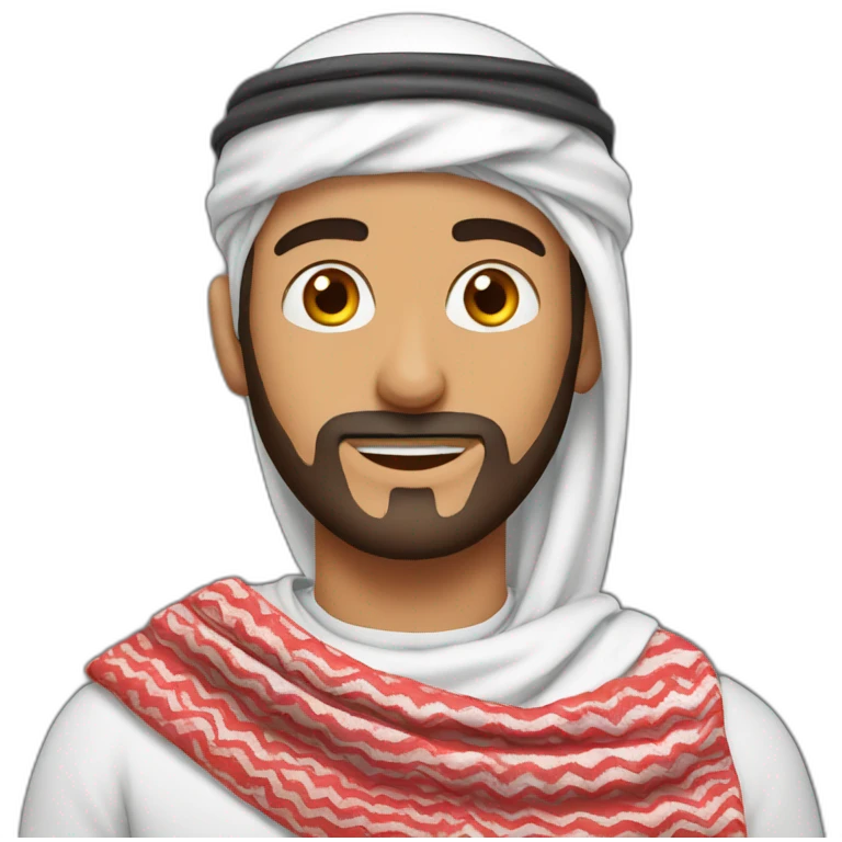 Arabian Man with red keffiyeh emoji