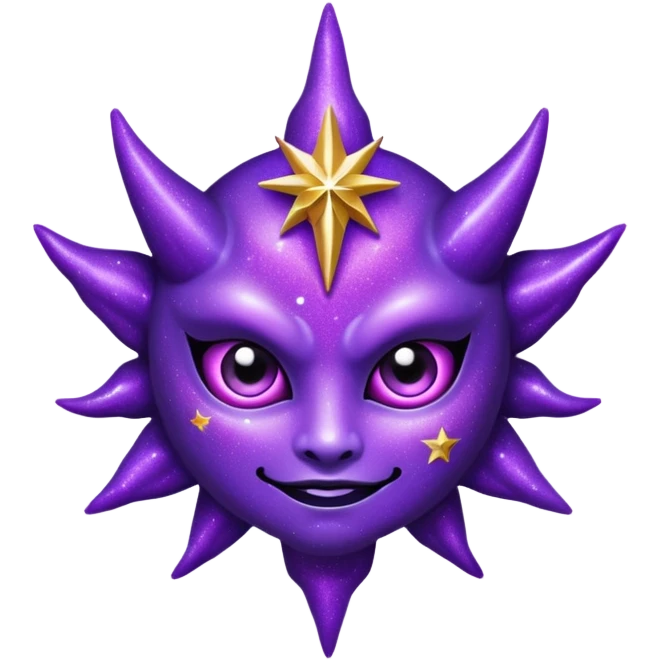 star demon purple glitter emoji