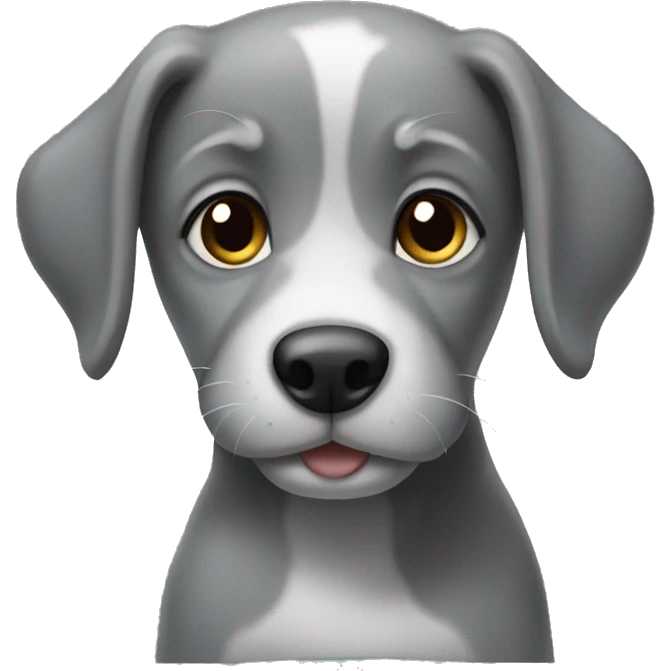 Grey puppy emoji