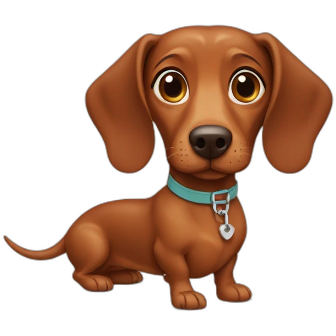 brown weiner dog emoji
