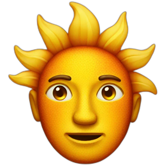 sun burned man emoji