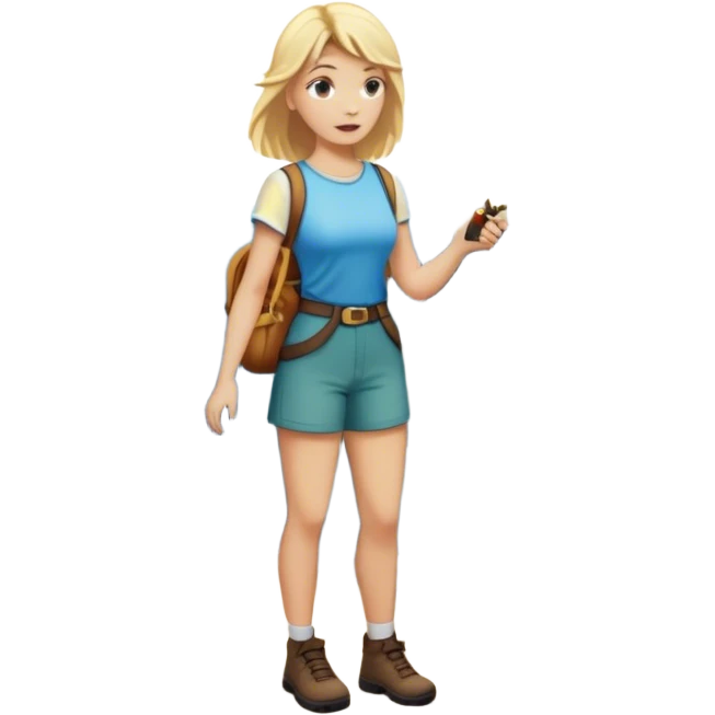 mountain 2 crossroads trails with rocks  two trails—one illuminated,, and one in darkness, representing reaction with a back of a blonde woman choosing the lighter path  emoji