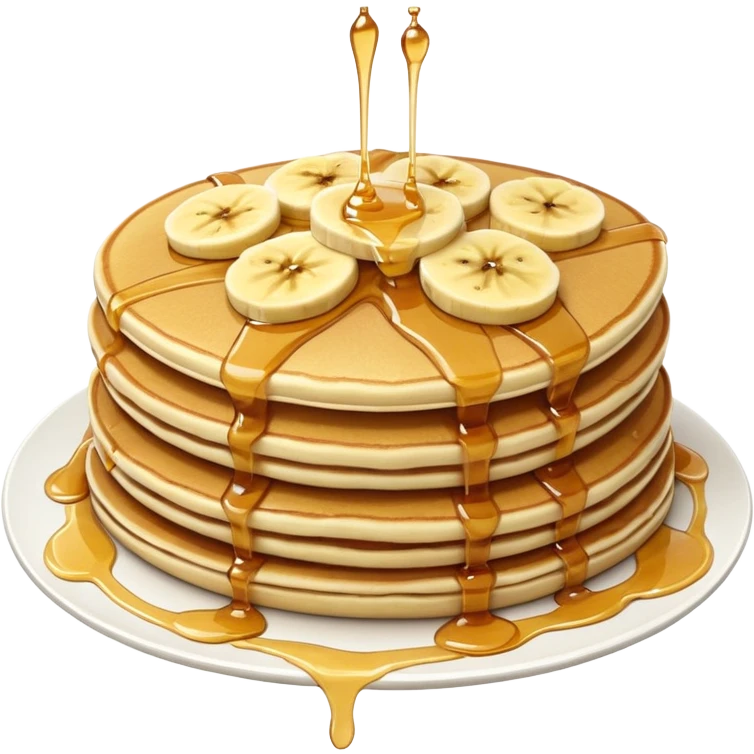 Pancakes with bananas on top emoji