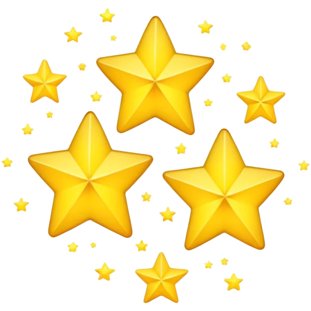 yellow stars twinkling emoji