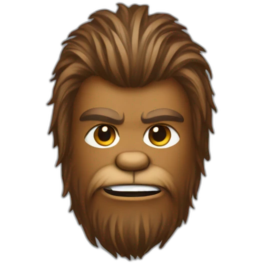 Chewbacca with sweatshirt on head emoji