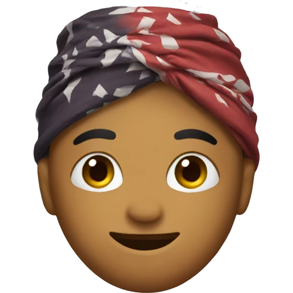 Emoji with bandana on head emoji