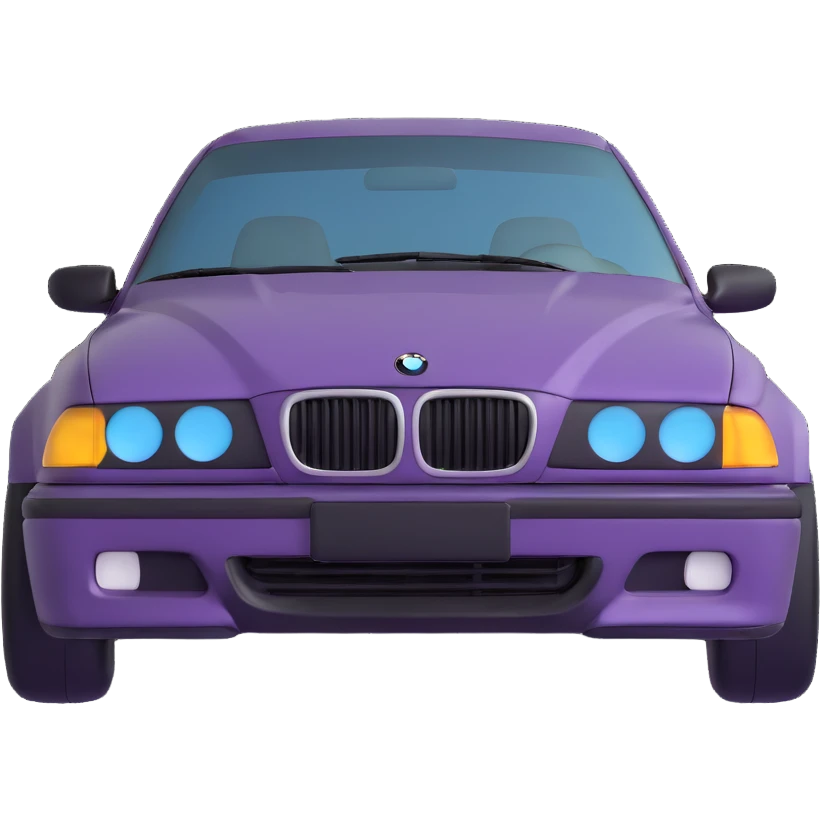 BMW E36 car with a mustache emoji