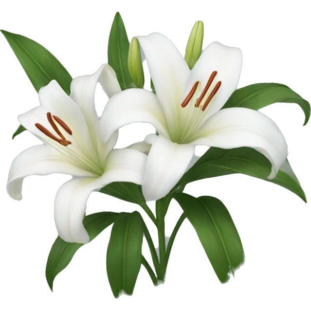 White lilies  emoji