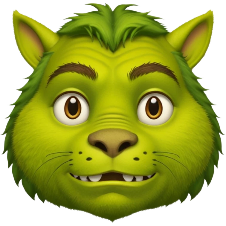 Gros chat qui ressemble à Shrek emoji