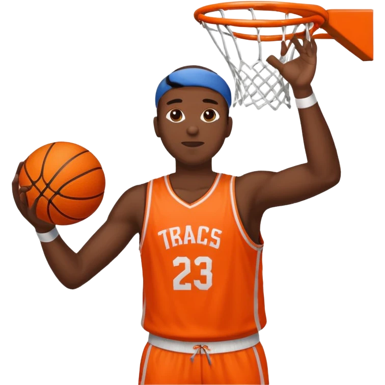 basket ball man making a ball into a hoop emoji