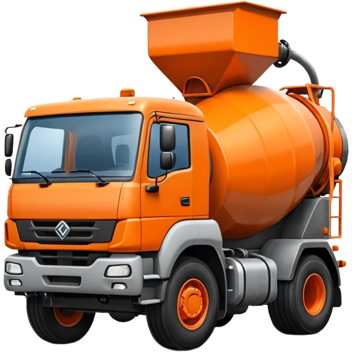 concrete mixer truck based on Kamaz emoji