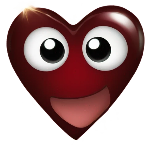 dark red heart with sparkle emoji