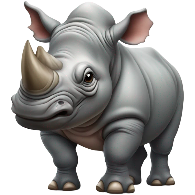 rhino with a tattoo  emoji